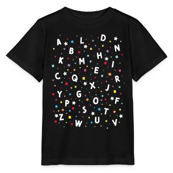 ABC Enrolment Back to School School Beginners Reading - Stanley/Stella MINI CREATOR Kids’ T-Shirt - black - Front - Mikhail (115cm)
