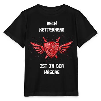Ritter Ersatzkostüm Ritterrüstung Mittelaltermarkt - Stanley/Stella Kinder T-Shirt MINI CREATOR  - Schwarz - Vorne - Mikhail (115cm)