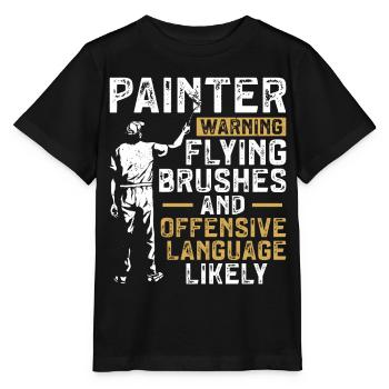 House Painter Decorator Painter - Stanley/Stella Kinder T-Shirt MINI CREATOR  - Schwarz - Vorne - Mikhail (115cm)