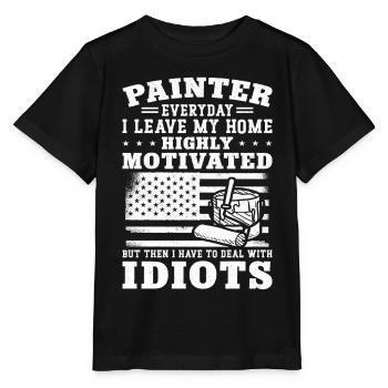 House Painter Decorator Painter - Stanley/Stella Kinder T-Shirt MINI CREATOR  - Schwarz - Vorne - Mikhail (115cm)