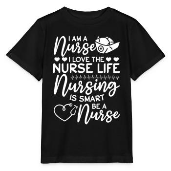 Infirmière infirmière - Je suis infirmière. J’aime l’infirmière Lif - T-shirt bio MINI CREATOR Stanley/Stella Enfant - noir - Devant - Mikhail (115cm)