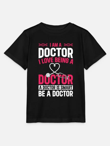 Funny Doctor - I Am A Doctor. I Love Being A Docto - T-shirt MINI CREATOR barn från Stanley/Stella - svart