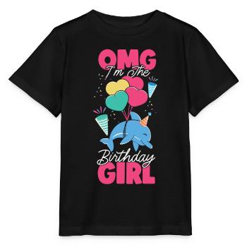 Dauphin Anniversaire Omg Je suis le - T-shirt bio MINI CREATOR Stanley/Stella Enfant - noir - Devant - Mikhail (115cm)