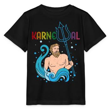 Carnival Confetti Poseidon Fastelovend - Stanley/Stella MINI CREATOR Kids’ T-Shirt - black - Front - Mikhail (115cm)