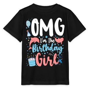 Dauphin Anniversaire Omg Je suis le - T-shirt bio MINI CREATOR Stanley/Stella Enfant - noir - Devant - Mikhail (115cm)