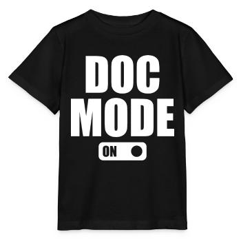 Doc Mode On - Médecin urgentiste d’humour médical - T-shirt bio MINI CREATOR Stanley/Stella Enfant - noir - Devant - Mikhail (115cm)