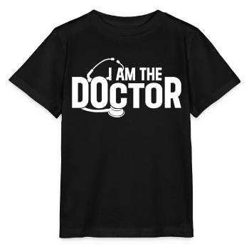 Médecin urgentiste Médecin hospitalier - Je suis le médecin - T-shirt bio MINI CREATOR Stanley/Stella Enfant - noir - Devant - Mikhail (115cm)