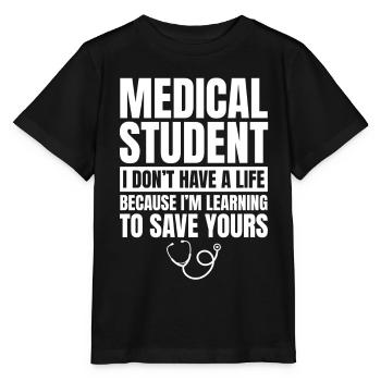 Médecin de l’hôpital étudiant en médecine - Etudiant en médecine - T-shirt bio MINI CREATOR Stanley/Stella Enfant - noir - Devant - Mikhail (115cm)