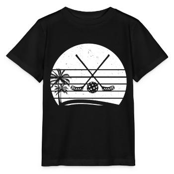 Floorball Sticks Floorball Ball Floorball Player F - Stanley/Stella MINI CREATOR Kids’ T-Shirt - black - Front - Mikhail (115cm)