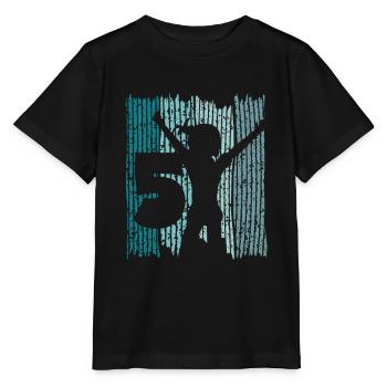 5e anniversaire Joyeux anniversaire Félicitations - T-shirt bio MINI CREATOR Stanley/Stella Enfant - noir - Devant - Mikhail (115cm)