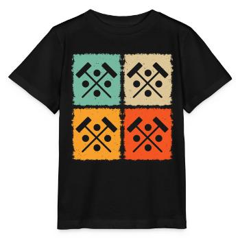Maillet de croquet Balle de croquet Joueur de croquet - T-shirt bio MINI CREATOR Stanley/Stella Enfant - noir - Devant - Mikhail (115cm)