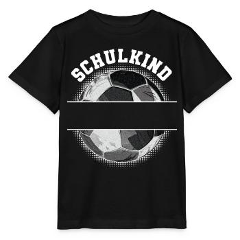 Fußball Personalisierbar Name Schulkind Schule - Stanley/Stella Kinder T-Shirt MINI CREATOR  - Schwarz - Vorne - Mikhail (115cm)