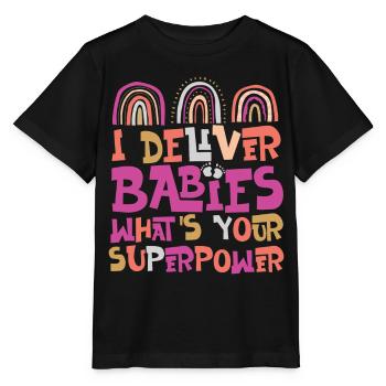 LD Labour And Delivery Nurse - Stanley/Stella MINI CREATOR Kids’ T-Shirt - black - Front - Mikhail (115cm)