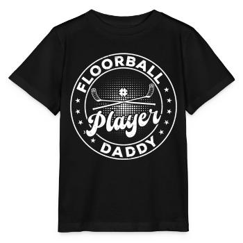 Floorball Player Daddy Floorball Game Floorball Da - Stanley/Stella Kinder T-Shirt MINI CREATOR  - Schwarz - Vorne - Mikhail (115cm)
