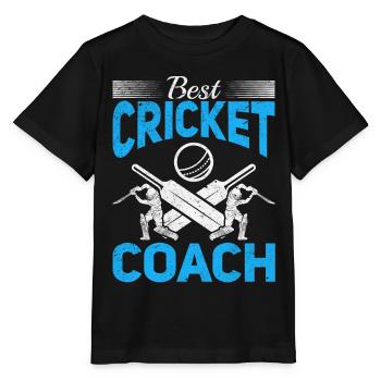 Cricket Cricket - Meilleur entraîneur de cricket - T-shirt bio MINI CREATOR Stanley/Stella Enfant - noir - Devant - Mikhail (115cm)