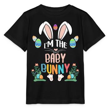 Je suis le bébé lapin - T-shirt bio MINI CREATOR Stanley/Stella Enfant - noir - Devant - Mikhail (115cm)