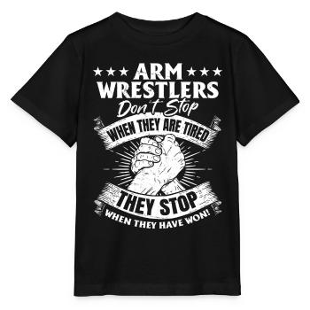 Bras de fer Bras De Fer Dire Bras De Fer - T-shirt bio MINI CREATOR Stanley/Stella Enfant - noir - Devant - Mikhail (115cm)
