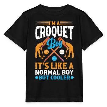 Joueur de croquet garçon Croquet garçon - T-shirt bio MINI CREATOR Stanley/Stella Enfant - noir - Devant - Mikhail (115cm)