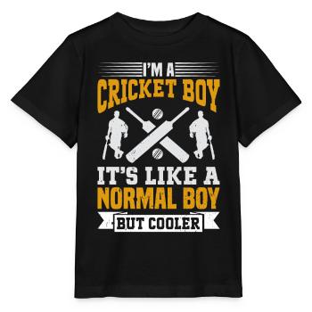 Je suis un garçon de cricket - Garçon de cricket - T-shirt bio MINI CREATOR Stanley/Stella Enfant - noir - Devant - Mikhail (115cm)