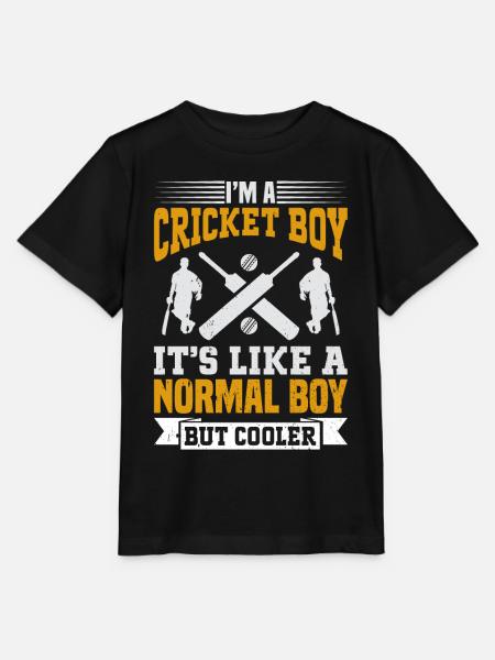 I'm A Cricket Boy - Cricket Boy - Stanley/Stella MINI CREATOR Kids’ T-Shirt - black