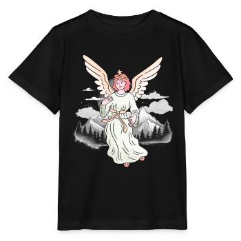 Mountains, Alps, Angels, Lucky Charms, Mountaineers, Alm - Stanley/Stella MINI CREATOR Kids’ T-Shirt - black - Front - Mikhail (115cm)
