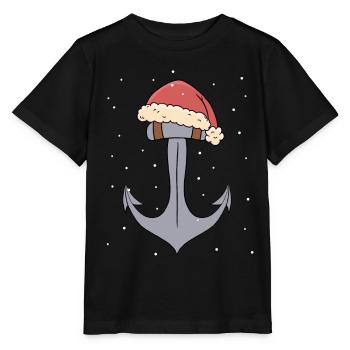Anker Weihnachten Seemann Schifffahrt Berufe Ahoi - Stanley/Stella Kinder T-Shirt MINI CREATOR  - Schwarz - Vorne - Mikhail (115cm)