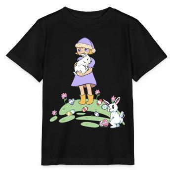 Easter Easter Bunny Kids Rabbit Easter Eggs Eggs - Stanley/Stella MINI CREATOR Kids’ T-Shirt - black - Front - Mikhail (115cm)