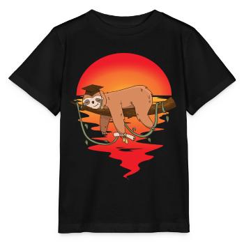 Paresseux, Étudiant, Diplôme, Lycéen, Étudiant, Étudiant, Fatigué - T-shirt bio MINI CREATOR Stanley/Stella Enfant - noir - Devant - Mikhail (115cm)