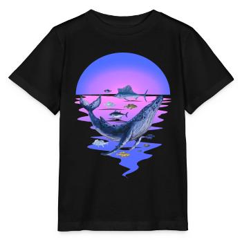 animaux marins, mammifères marins, poisson, poisson, océan, aileron - T-shirt bio MINI CREATOR Stanley/Stella Enfant - noir - Devant - Mikhail (115cm)