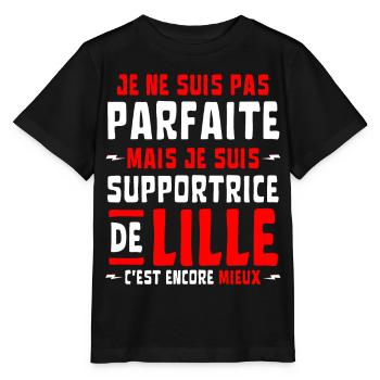 Femme Supportrice Lille Pas Parfaite - T-shirt bio MINI CREATOR Stanley/Stella Enfant - noir - Devant - Mikhail (115cm)