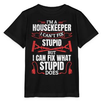 Funny Housekeeper Saying Housekeeper Quote House K - Stanley/Stella MINI CREATOR Kids’ T-Shirt - black - Front - Mikhail (115cm)