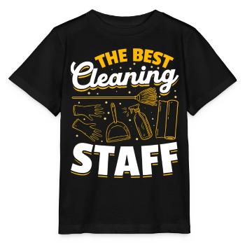 The Best Cleaning Staff - House Cleaning House Cle - Stanley/Stella MINI CREATOR Kids’ T-Shirt - black - Front - Mikhail (115cm)
