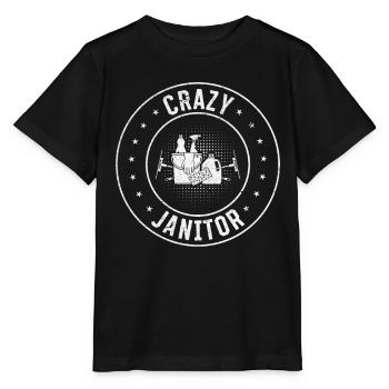 Concierge fou - T-shirt bio MINI CREATOR Stanley/Stella Enfant - noir - Devant - Mikhail (115cm)