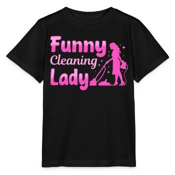 Femme de ménage Femme de ménage Filles - Nettoyage drôle L - T-shirt bio MINI CREATOR Stanley/Stella Enfant - noir - Devant - Mikhail (115cm)