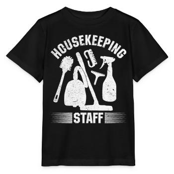 Housekeeping Staff Housekeeper House Cleaner - Stanley/Stella MINI CREATOR Kids’ T-Shirt - black - Front - Mikhail (115cm)