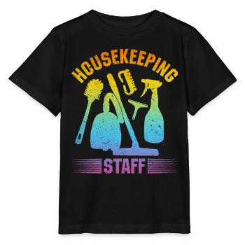 Housekeeping Staff Housekeeper House Cleaning - Stanley/Stella MINI CREATOR Kids’ T-Shirt - black - Front - Mikhail (115cm)