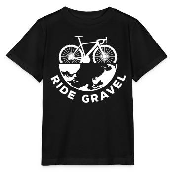 Vélo de gravier Bikepacking Voyage à vélo de gravier - T-shirt bio MINI CREATOR Stanley/Stella Enfant - noir - Devant - Mikhail (115cm)