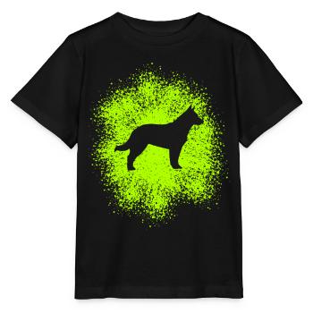 Schäferhund – Treuer Begleiter - Stanley/Stella Kinder T-Shirt MINI CREATOR  - Schwarz - Vorne - Mikhail (115cm)