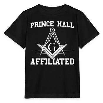 Freimaurer Winkel & Zirkel FREEMASON Prince Hall - Stanley/Stella Kinder T-Shirt MINI CREATOR  - Schwarz - Vorne - Mikhail (115cm)