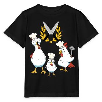 Amateur Cooks Chickens Poultry Cook Restaurant Local - Stanley/Stella MINI CREATOR Kids’ T-Shirt - black - Front - Mikhail (115cm)