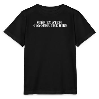 Wandern - Step by step, conquer the hike - Stanley/Stella Kinder T-Shirt MINI CREATOR  - Schwarz - Vorne - Mikhail (115cm)