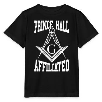 Freimaurer Winkel & Zirkel FREEMASON Prince Hall - Stanley/Stella Kinder T-Shirt MINI CREATOR  - Schwarz - Vorne - Mikhail (115cm)