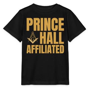Freimaurer Winkel & Zirkel FREEMASON Prince Hall - Stanley/Stella Kinder T-Shirt MINI CREATOR  - Schwarz - Vorne - Mikhail (115cm)