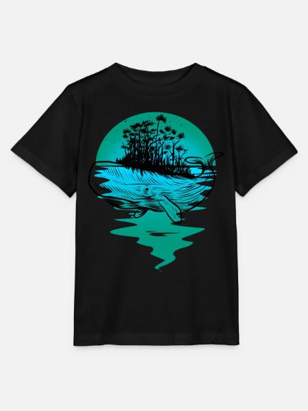 Wal Fisch Ozean Meeressäuger - Stanley/Stella Kinder T-Shirt MINI CREATOR - Schwarz