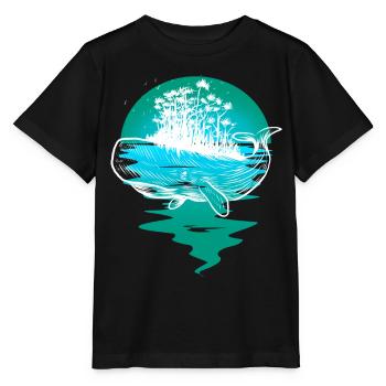 baleine, océan, poisson, poisson, mammifères marins - T-shirt bio MINI CREATOR Stanley/Stella Enfant - noir - Devant - Mikhail (115cm)