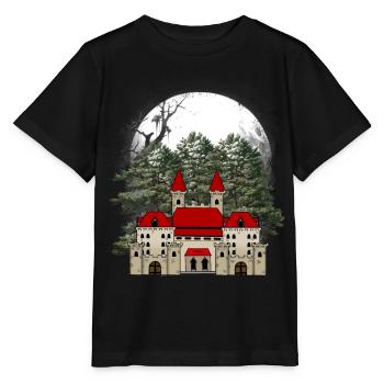 Burg Märchen Schloss Festung Mittelalter König - Stanley/Stella Kinder T-Shirt MINI CREATOR  - Schwarz - Vorne - Mikhail (115cm)