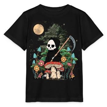 Natur Geist Gespenst Halloween Pilze Nacht Spuk - Stanley/Stella Kinder T-Shirt MINI CREATOR  - Schwarz - Vorne - Mikhail (115cm)