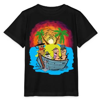 South Seas Expedition Travel Adventure Peanuts Ahoy - Stanley/Stella MINI CREATOR Kids’ T-Shirt - black - Front - Mikhail (115cm)