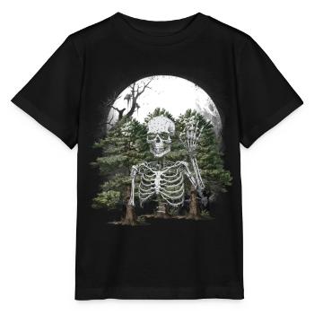 Wald Geist Gespenst Mitternacht Spuk Halloween - Stanley/Stella Kinder T-Shirt MINI CREATOR  - Schwarz - Vorne - Mikhail (115cm)