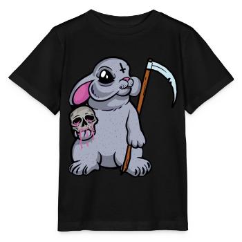 Satanisch Hase Sensenmann Tod Horror Halloween - Stanley/Stella Kinder T-Shirt MINI CREATOR  - Schwarz - Vorne - Mikhail (115cm)